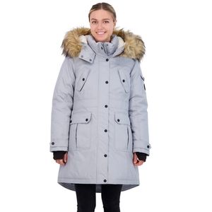 Juniors' madden girl Faux-Fur Hood Parka Coat